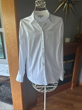 Antonelli White Button-Up Shirt Sz S